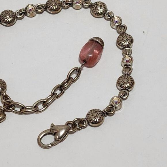 BRIGHTON VINTAGE jeweled heart charm bracelet - Picture 4 of 5